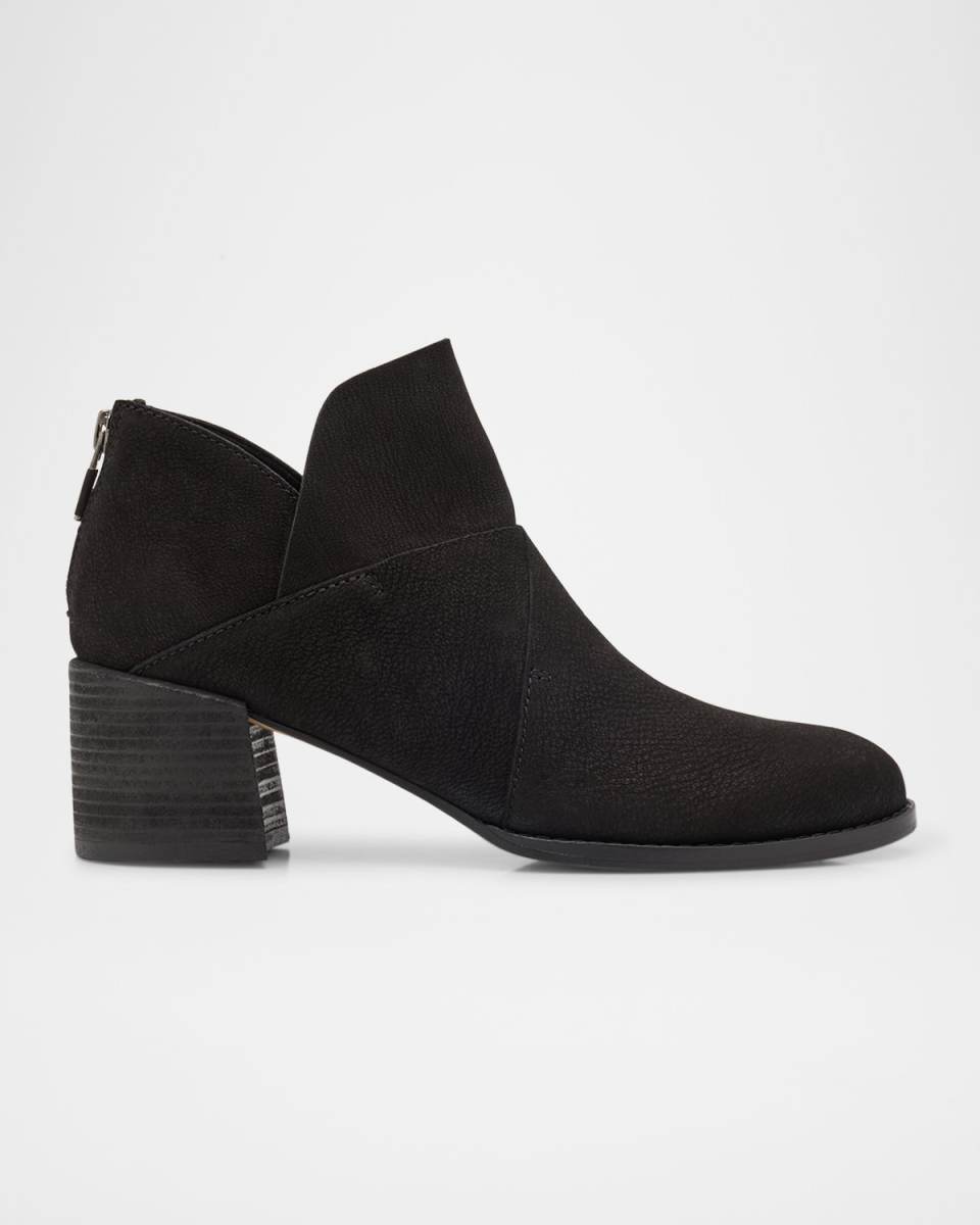 Leather Zip Ankle Booties